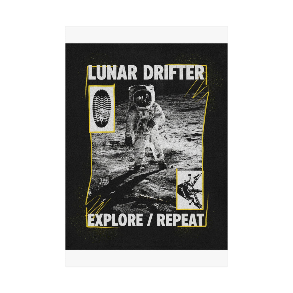 Lunar Drifter Explore / Repeat Astronaut Streetwear Poster