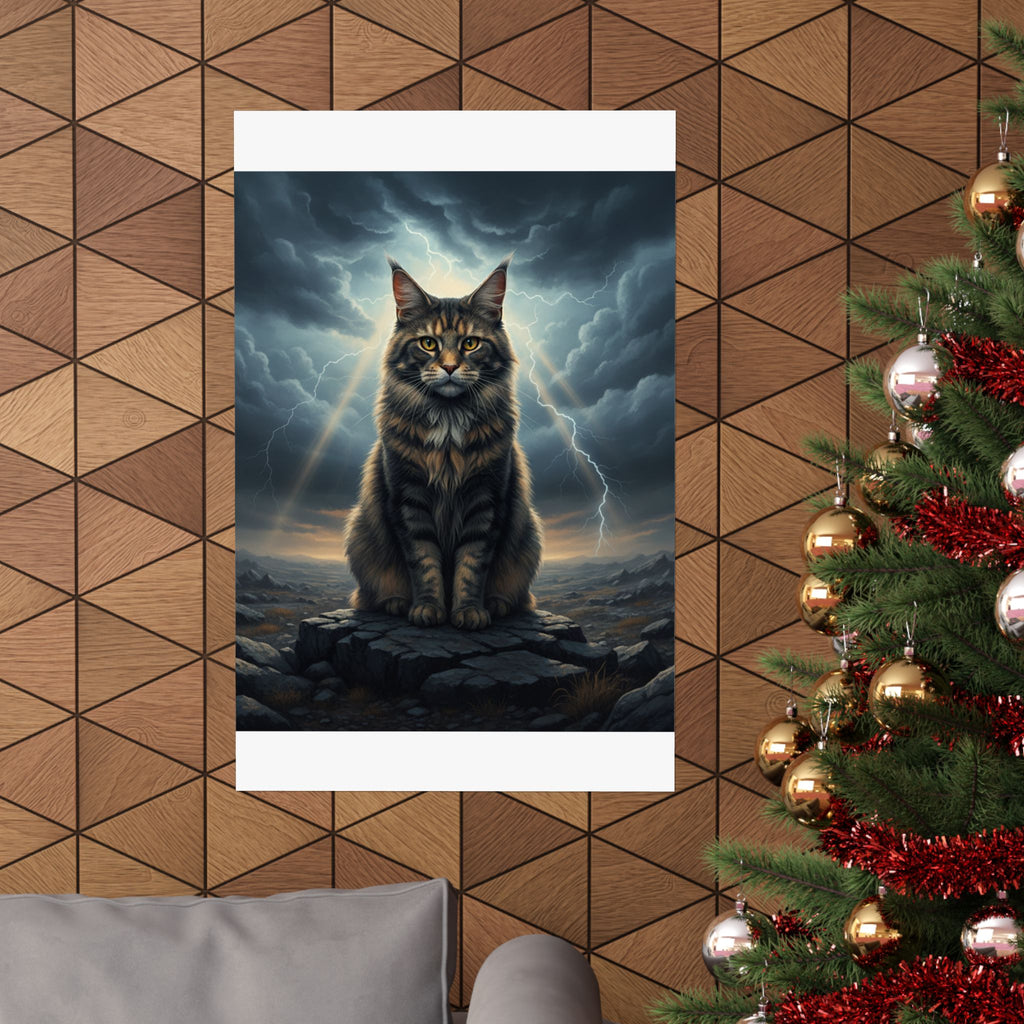 Dramatic Storm — Cat — Matte Poster