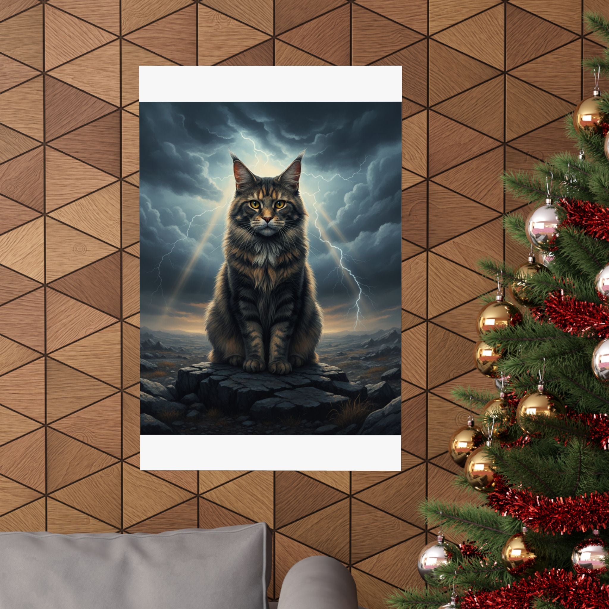 Dramatic Storm — Cat — Matte Poster