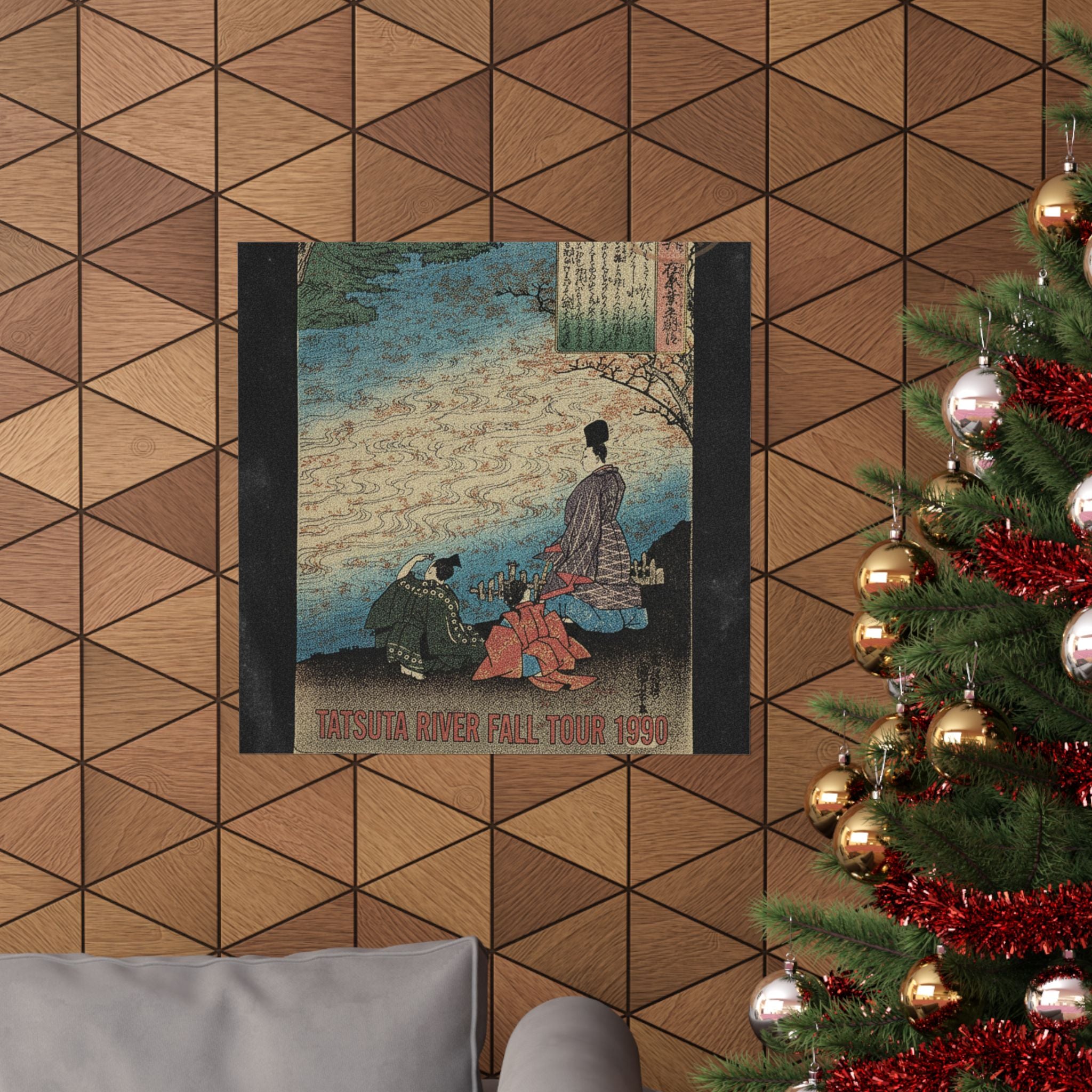 Vintage Bootleg — Poet With Two Pages On The Banks Of The Tatsuta — Matte Poster