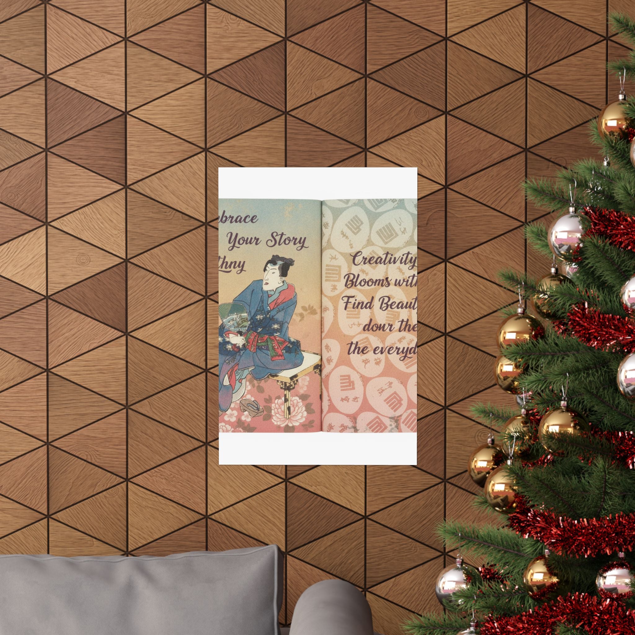 Affirmation — A Fraudulent Murasaki’S Rustic Genji  By Ryūtei Tanehiko — Matte Poster