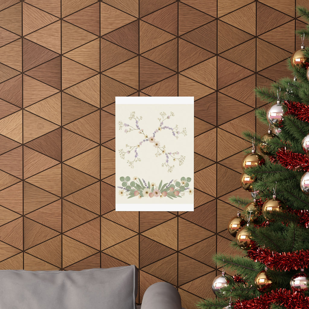 Pressed Lavender & Eucalyptus Garland Matte Poster