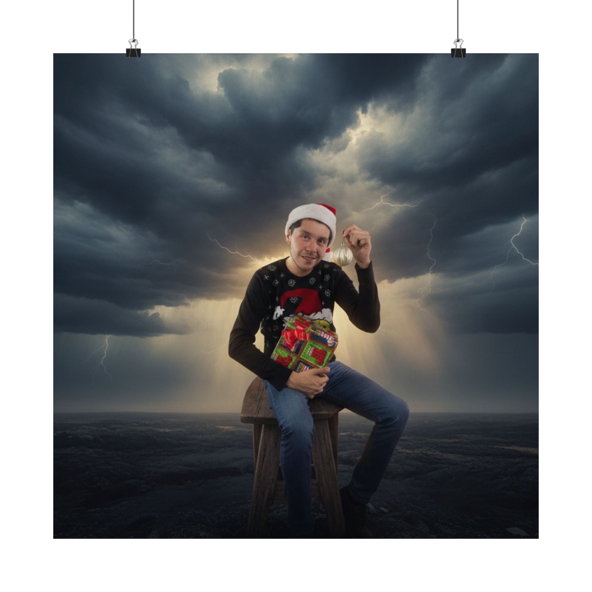 Dramatic Storm — Person — Matte Poster
