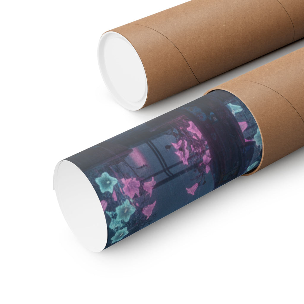 Neon Noir — Bellflowers (Asagao), From The Series Genji In Fashionable Modern Guise (Fūryū Y — Matte Poster