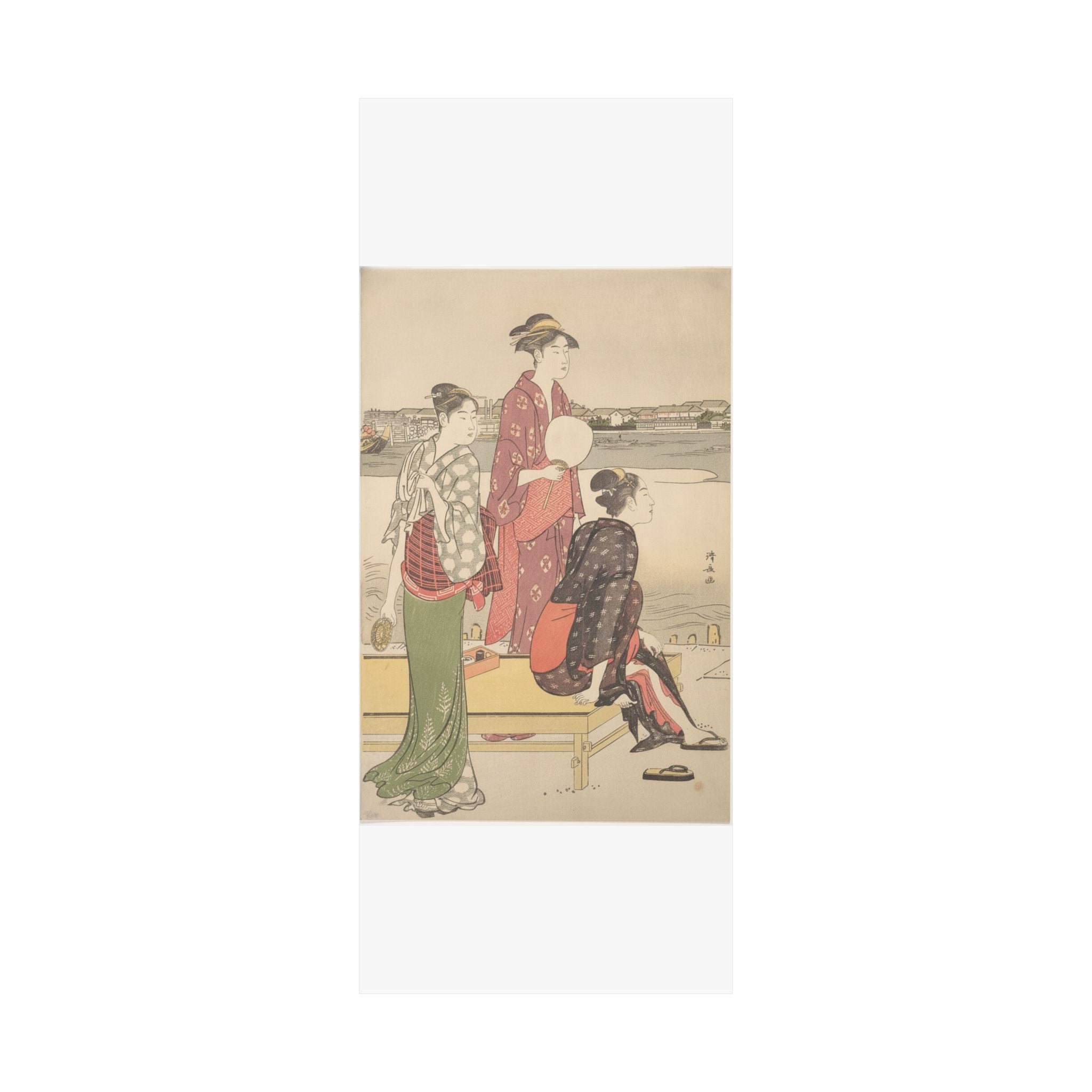 Watercolor — Evening On The Banks Of The Sumida River — Matte Poster