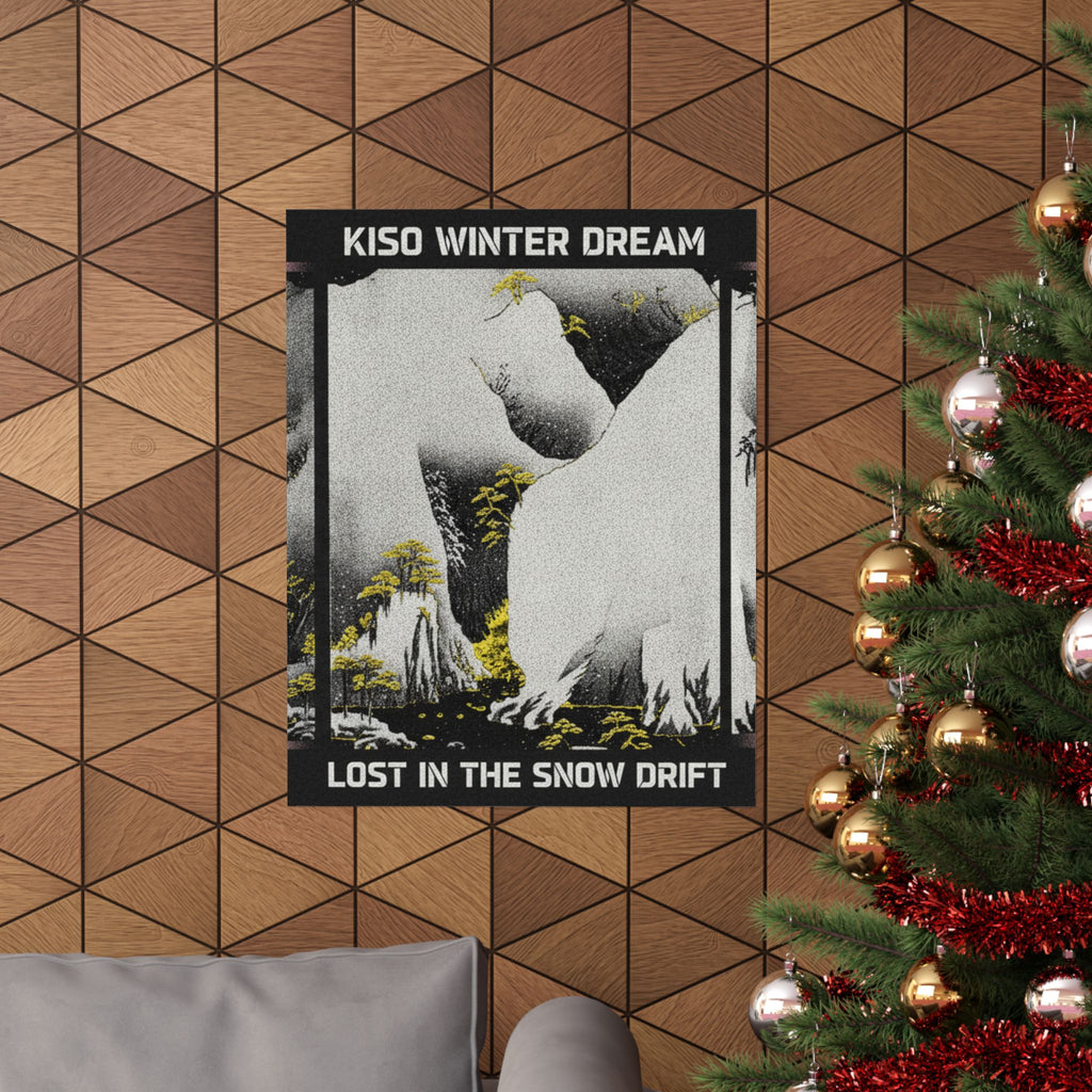 Streetwear Collage — Kiso Gorge In The Snow — Matte Poster