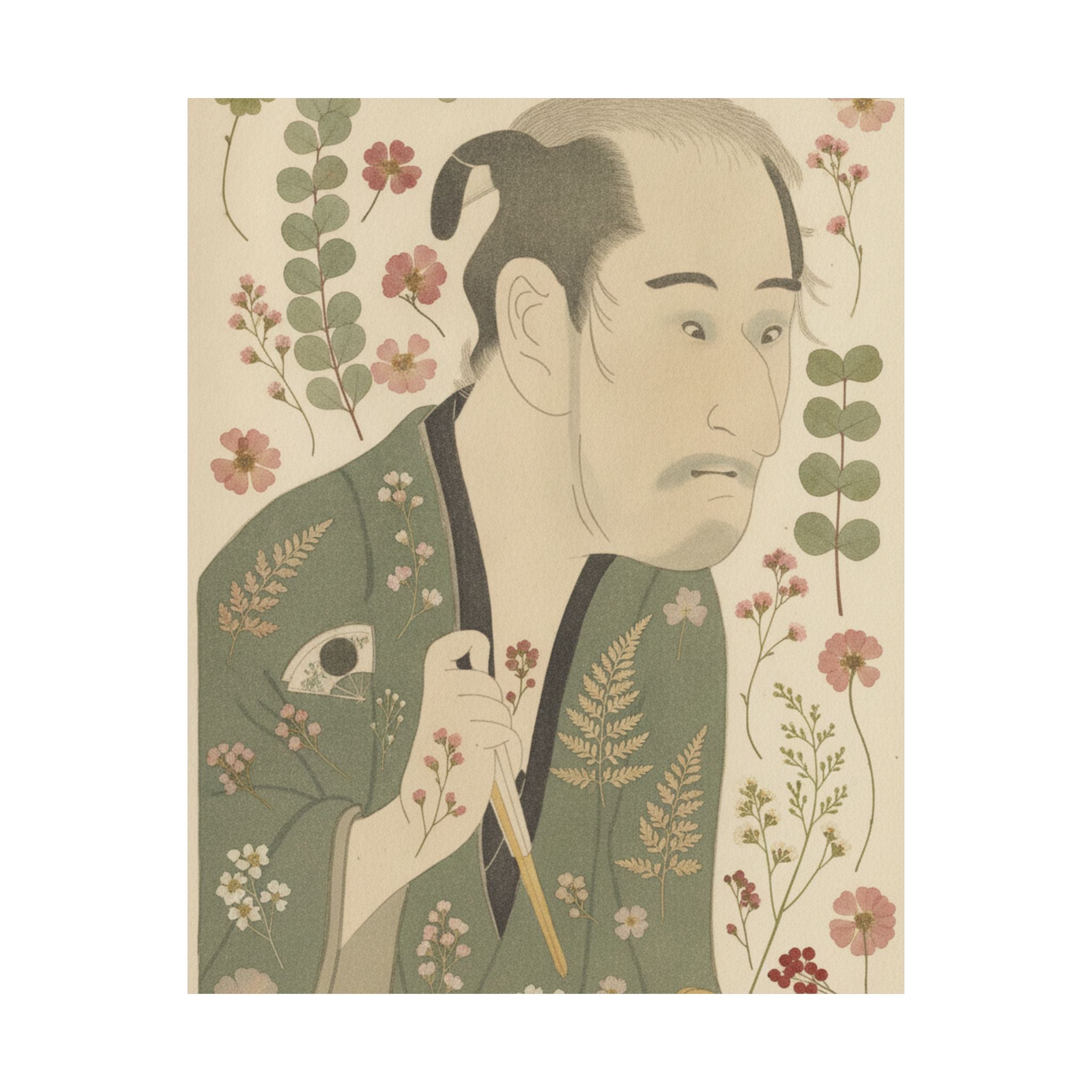 Botanical — The Actor Onoye Matsusuke As A Ronin — Matte Poster