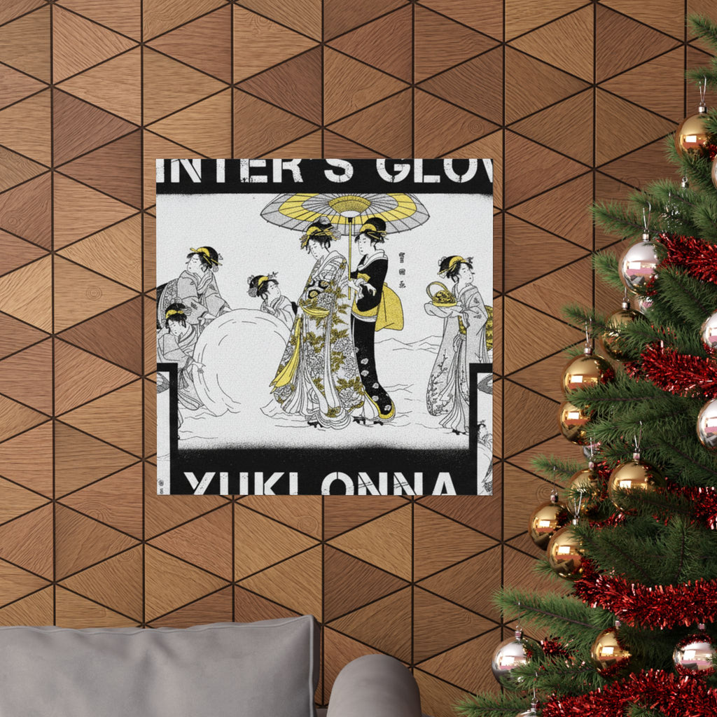 Streetwear Collage — Courtesans And Attendants Making A Giant Snowball — Matte Poster