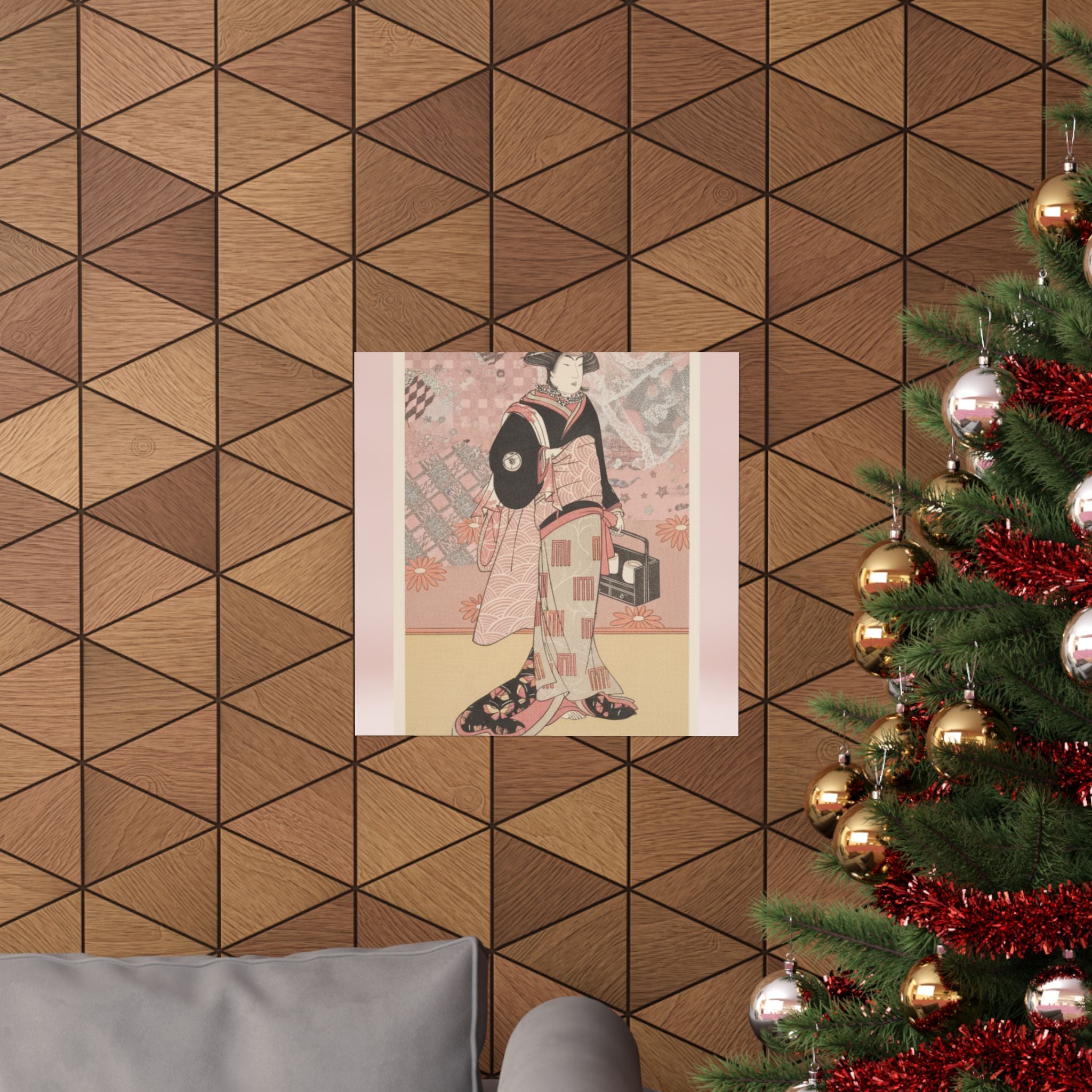 Product Marketing — The Actor Iwai Hanshiro Iv As A Woman In A Black Kimono — Matte Poster