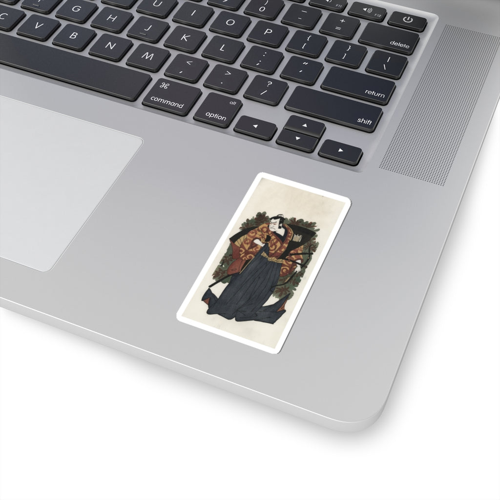 Watercolor — The First Nakamura Nakazo As A Man Of High Rank Attired In Naga-Bakama — Kiss-Cut Sticker