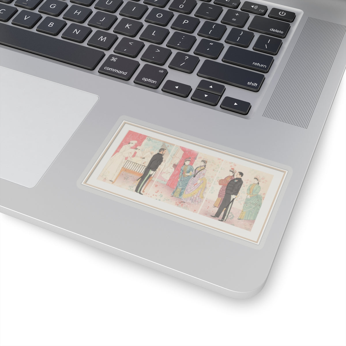 Watercolor — Illustration Of The Empress Visiting A Field Hospital [In Hiroshima] (Yasen Byōi — Kiss-Cut Sticker