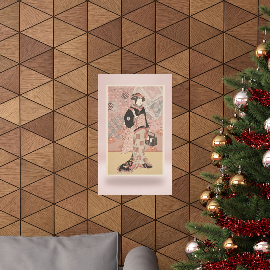 Product Marketing — The Actor Iwai Hanshiro Iv As A Woman In A Black Kimono — Matte Poster