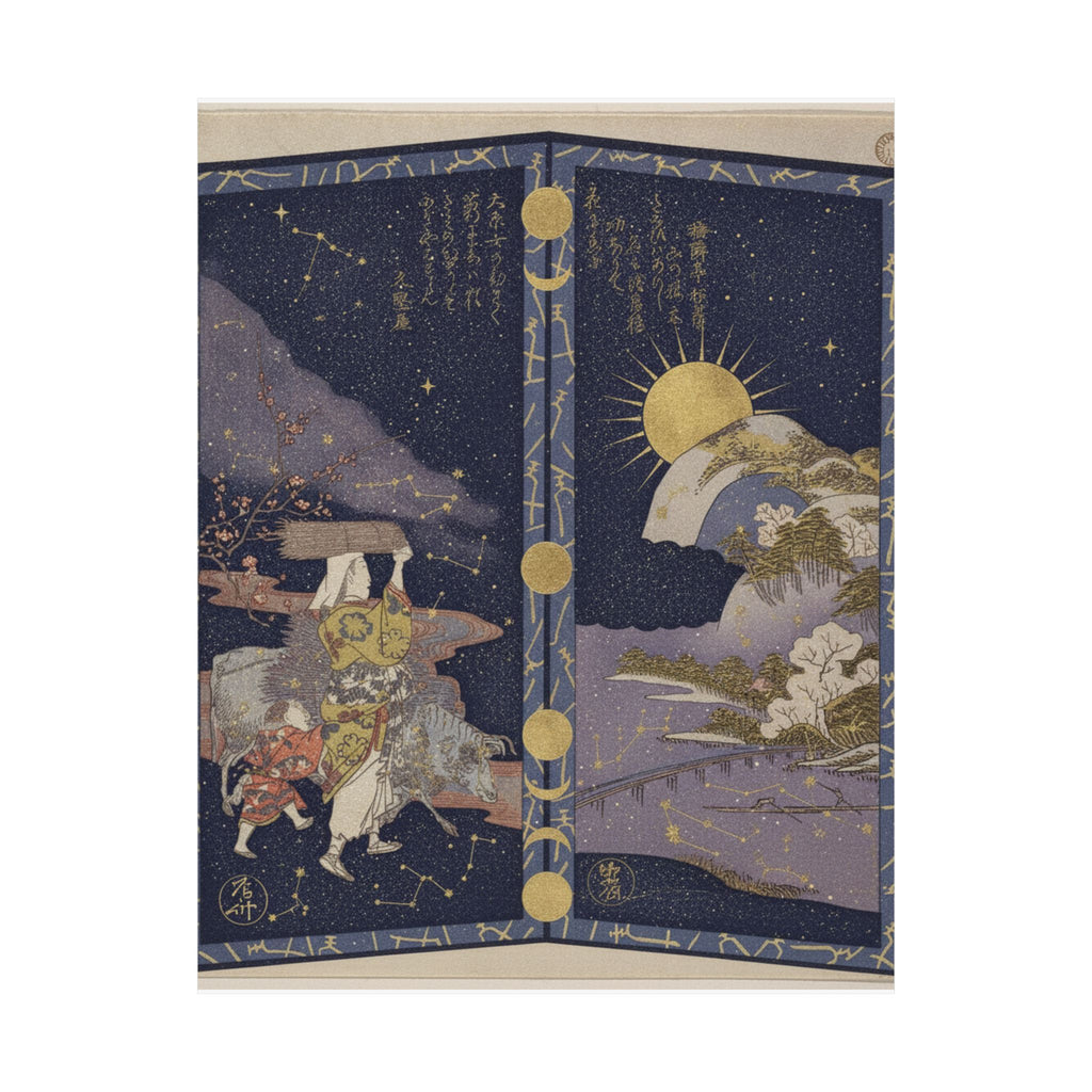 Celestial — Surimono In Shape Of Small Twofold Screen — Matte Poster
