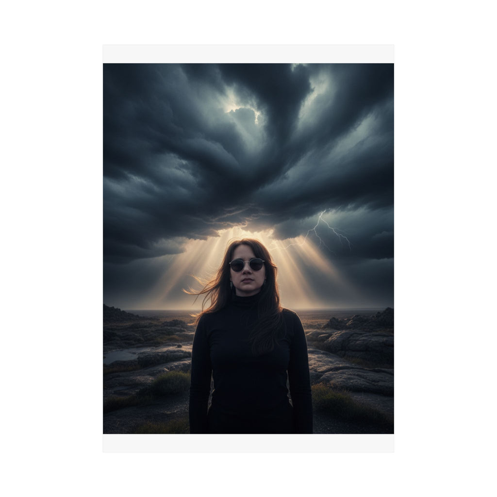 Dramatic Storm — Person — Matte Poster
