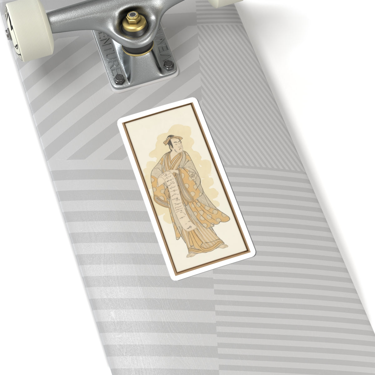 Watercolor — The Actor, Matsumoto Koshiro I 1674–1730 Reading A Letter — Kiss-Cut Sticker