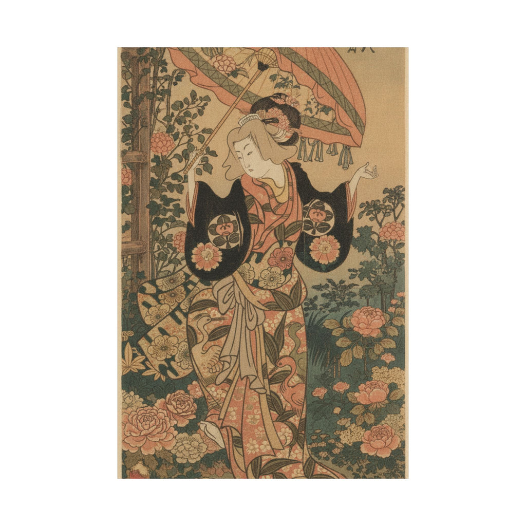 Glitch Culture — The Actor Ichimura Uzaemon Viii 1699–1762 As A Woman With Parasol — Matte Poster