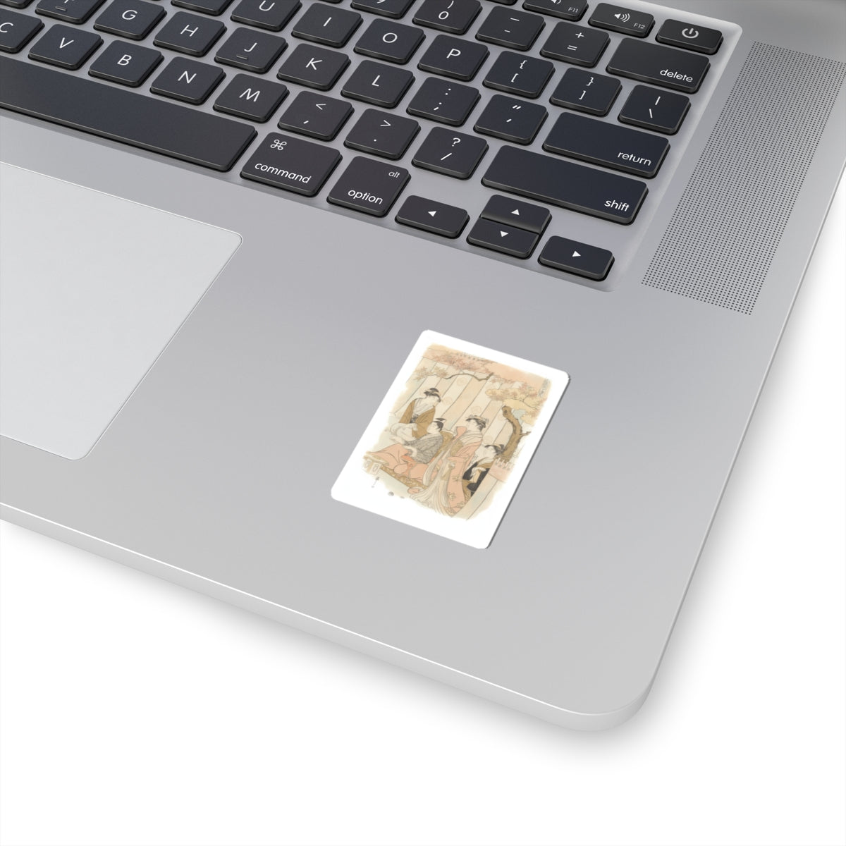 Watercolor — Prince Genji And Three Young Women — Kiss-Cut Sticker