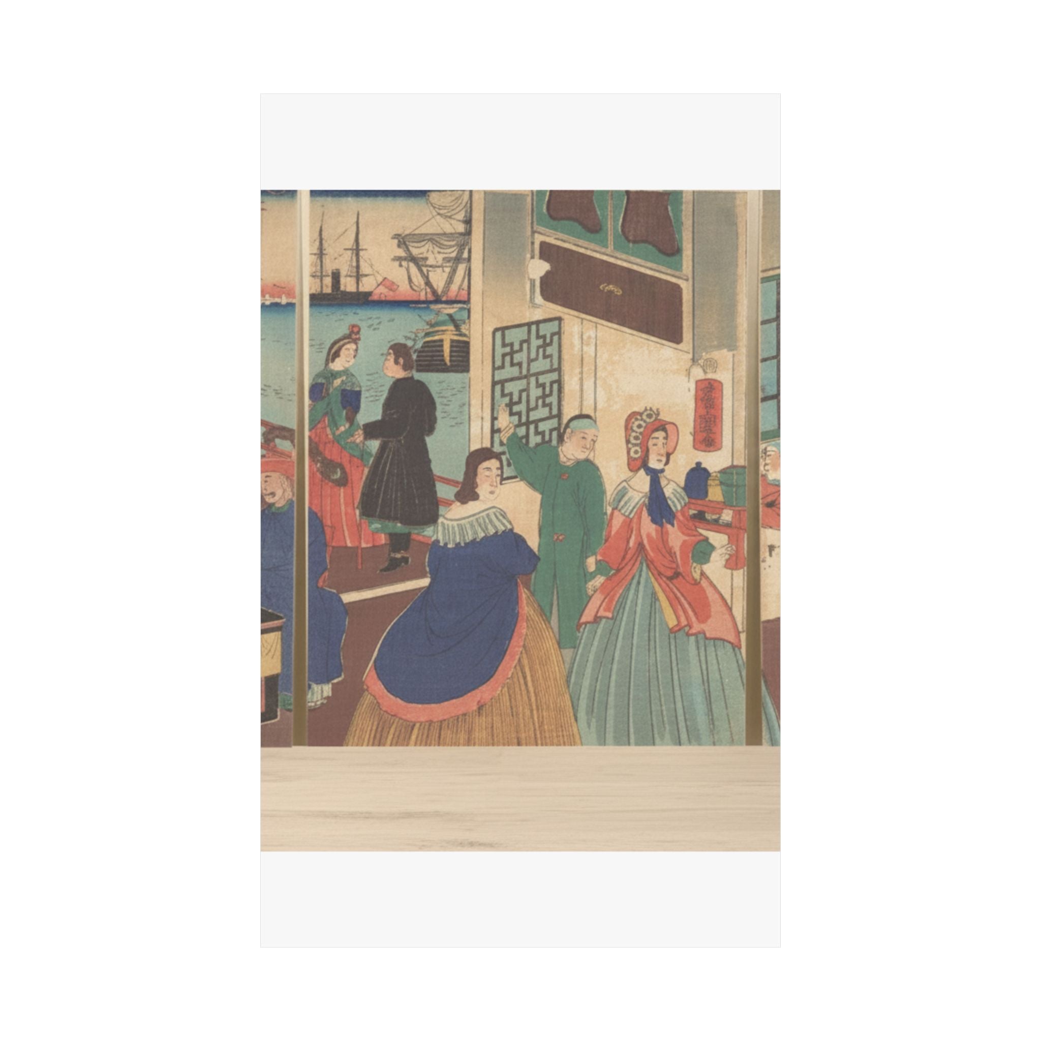 Product Marketing — People Of The Five Nations Drinking And Eating (Gokakoku Jinbutsu Dontaku No Zu) — Matte Poster