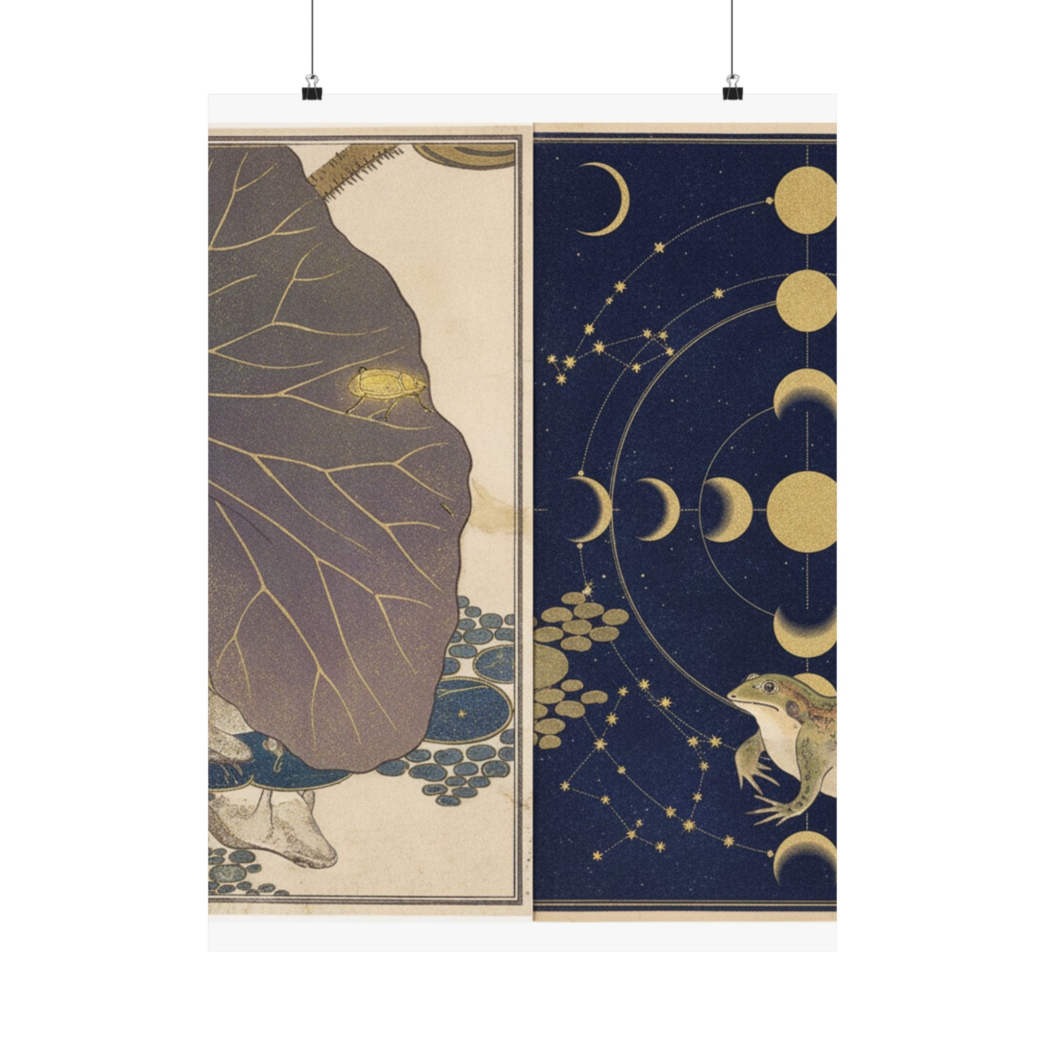 Celestial — Frog (Kaeru); Gold Beetle (Kogane Mushi), From The Picture Book Of Crawling Crea — Matte Poster