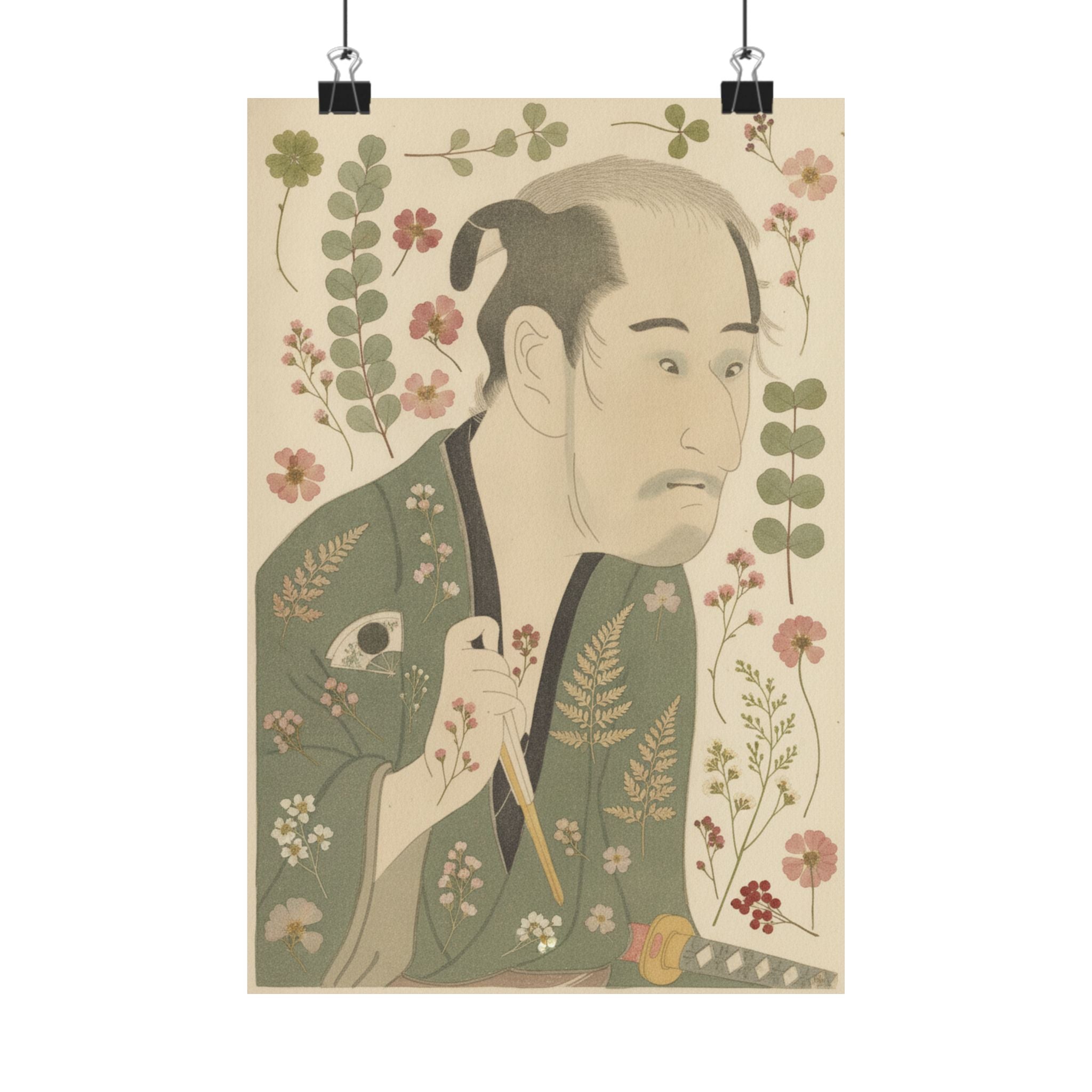 Botanical — The Actor Onoye Matsusuke As A Ronin — Matte Poster
