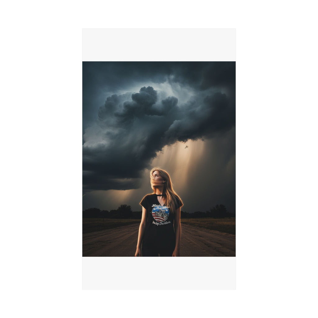 Dramatic Storm — Person — Matte Poster