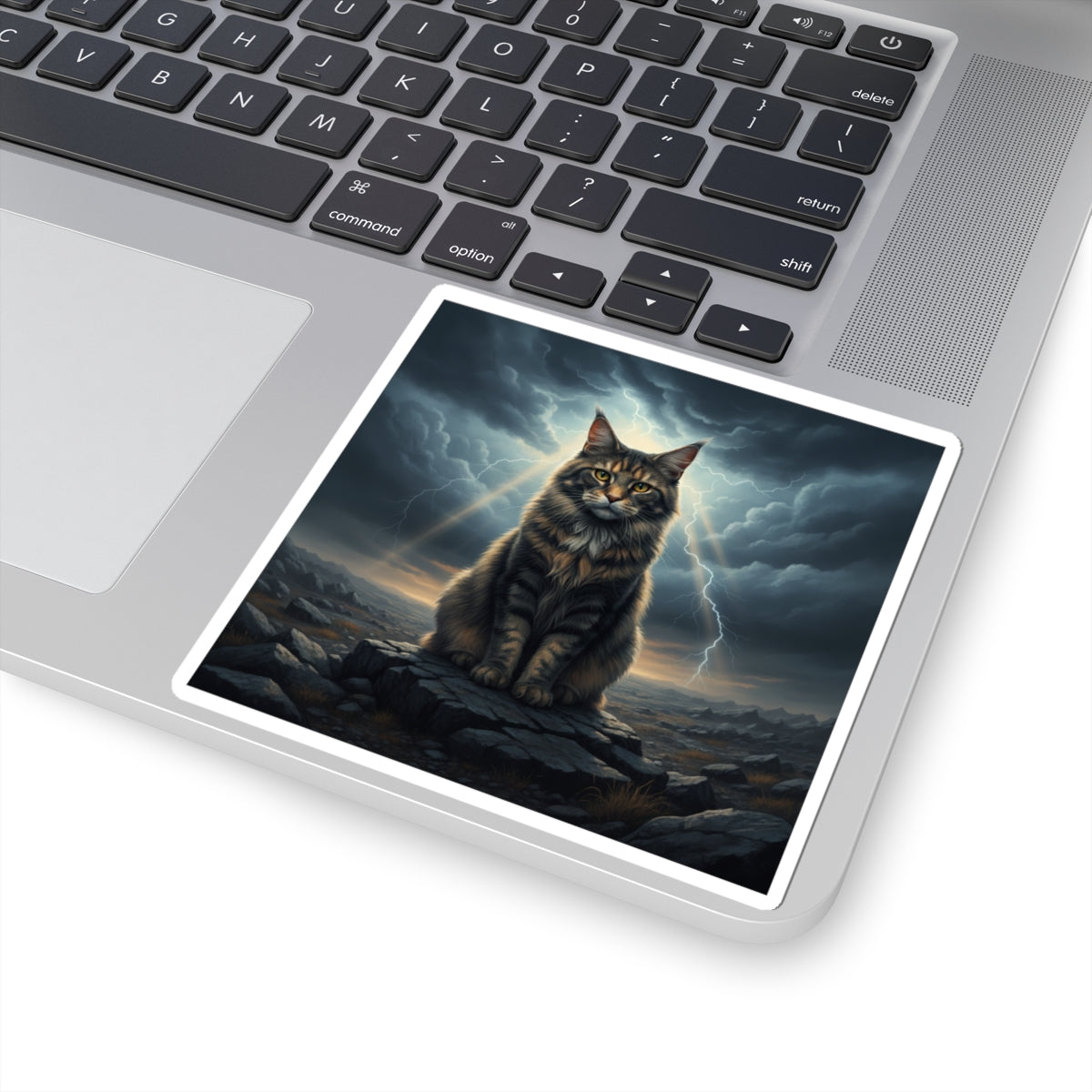 Dramatic Storm — Cat — Kiss-Cut Sticker