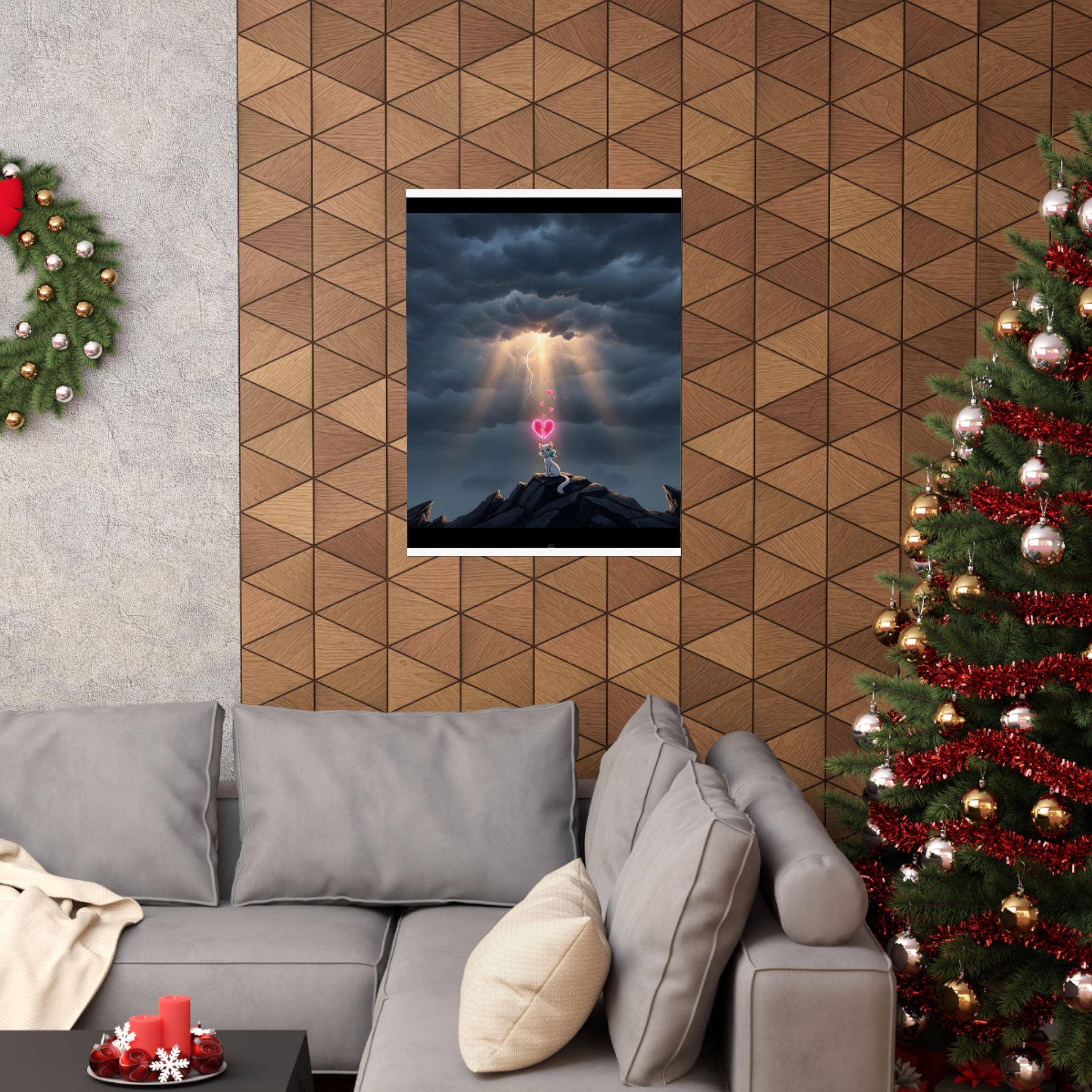 Dramatic Storm — Cat — Matte Poster