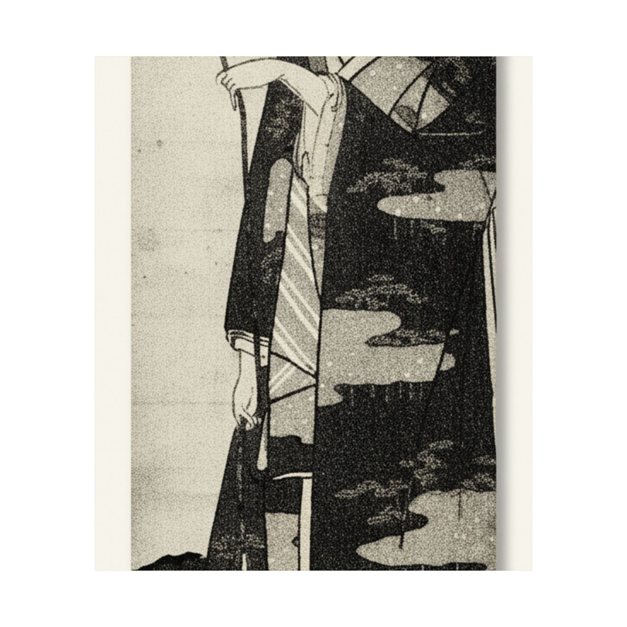 Ecommerce Main — A Woman Playing With A Monkey Which Has Climbed A Tree — Matte Poster