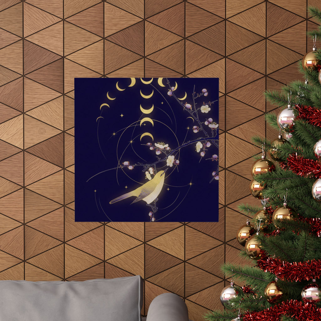 Celestial — New Moon; Nightingale On A Plum Branch — Matte Poster