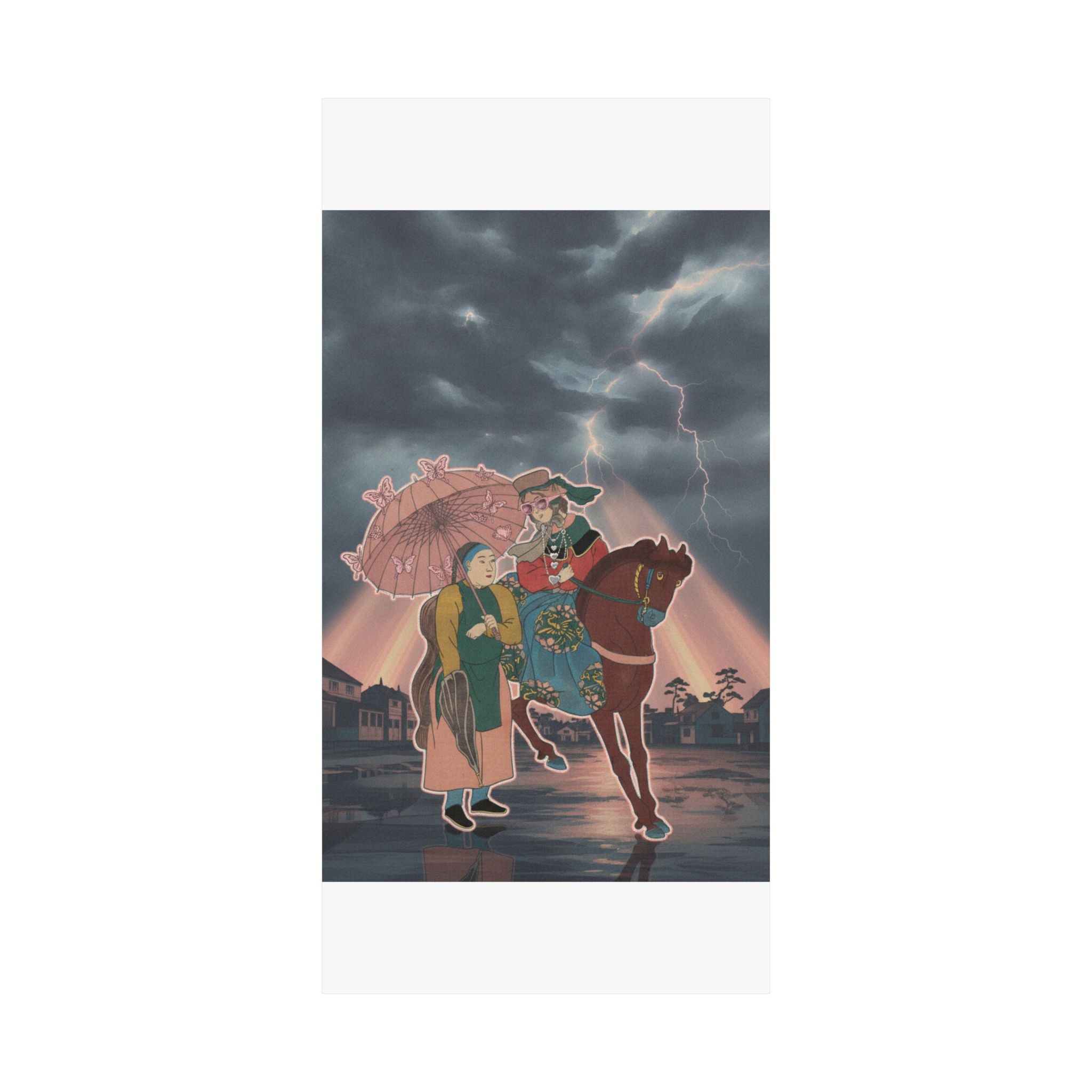 Dramatic Storm — An English Woman With A Chinese Servant In The Foreign District, From The Series — Matte Poster