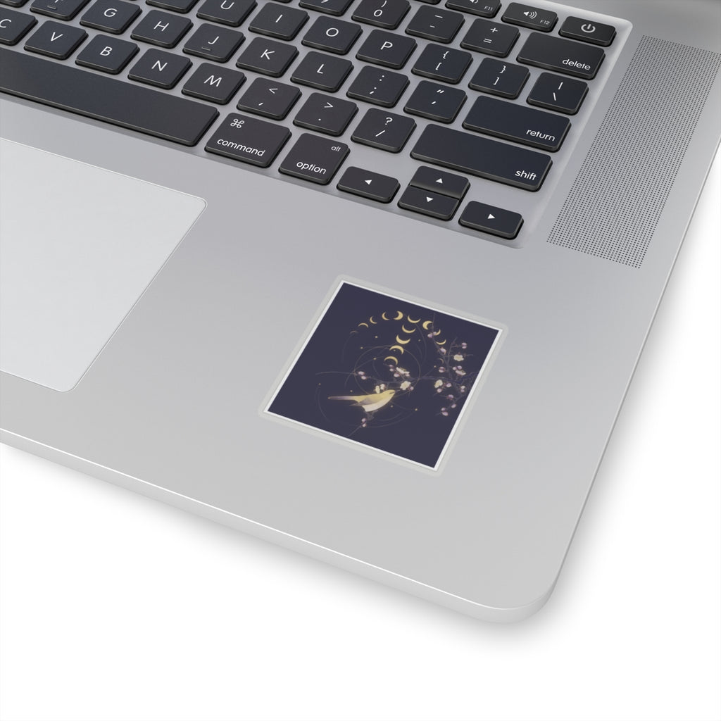 Celestial — New Moon; Nightingale On A Plum Branch — Kiss-Cut Sticker