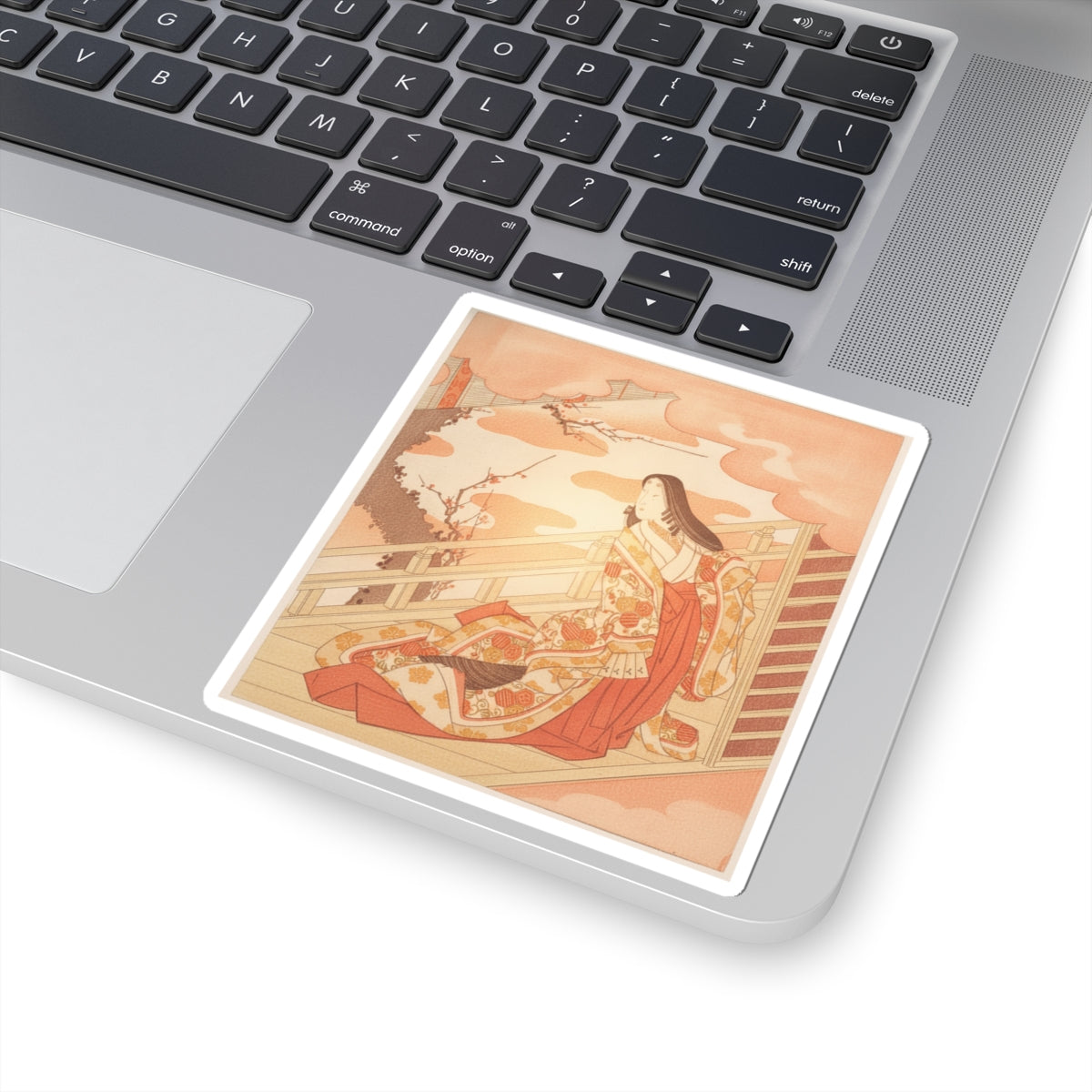 Southern Sunset — Court Lady Praising The Plum Blossom — Kiss-Cut Sticker