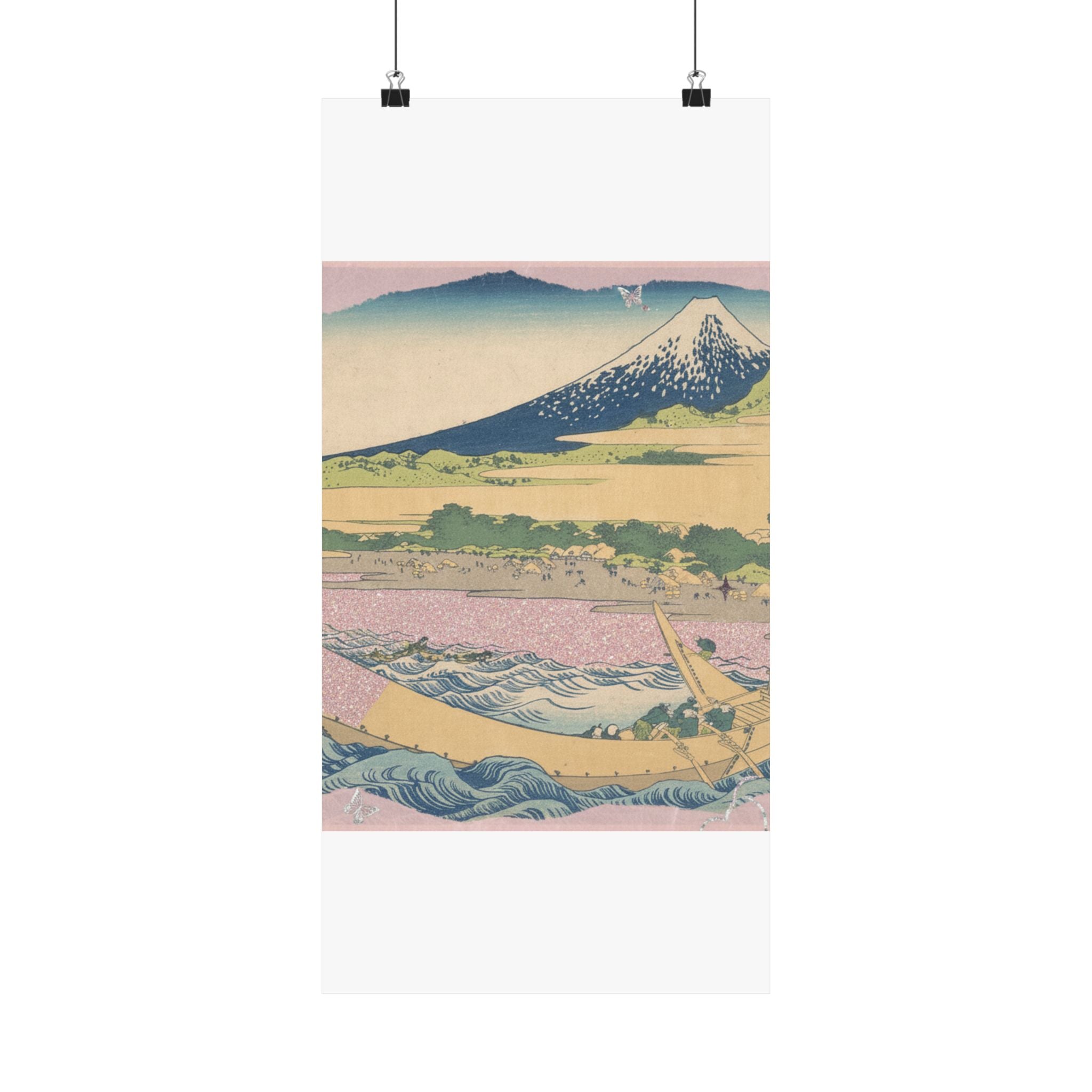 Scenic Nature — Tago Bay Near Ejiri On The Tōkaidō (Tōkaidō Ejiri Tago No Ura Ryaku Zu), From Th — Matte Poster