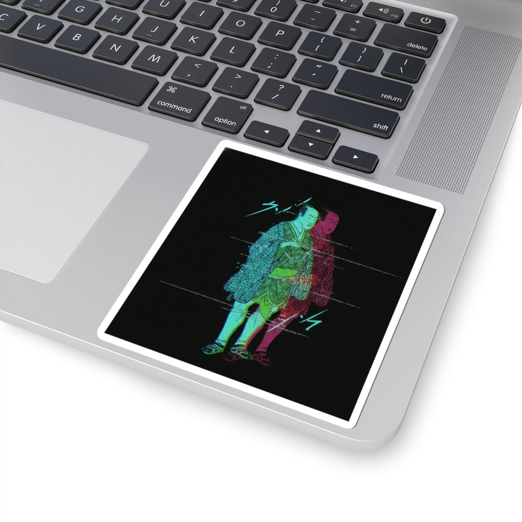 Glitch Culture — The Fourth Matsumoto Koshiro As A Man Dressed In A Short Kimono — Kiss-Cut Sticker