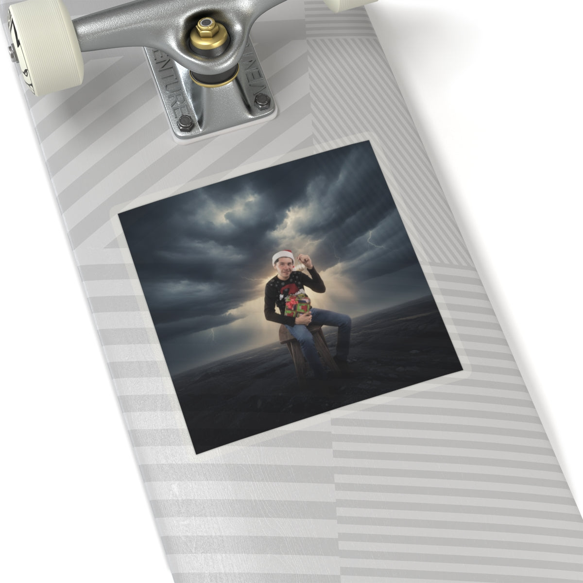 Dramatic Storm — Person — Kiss-Cut Sticker