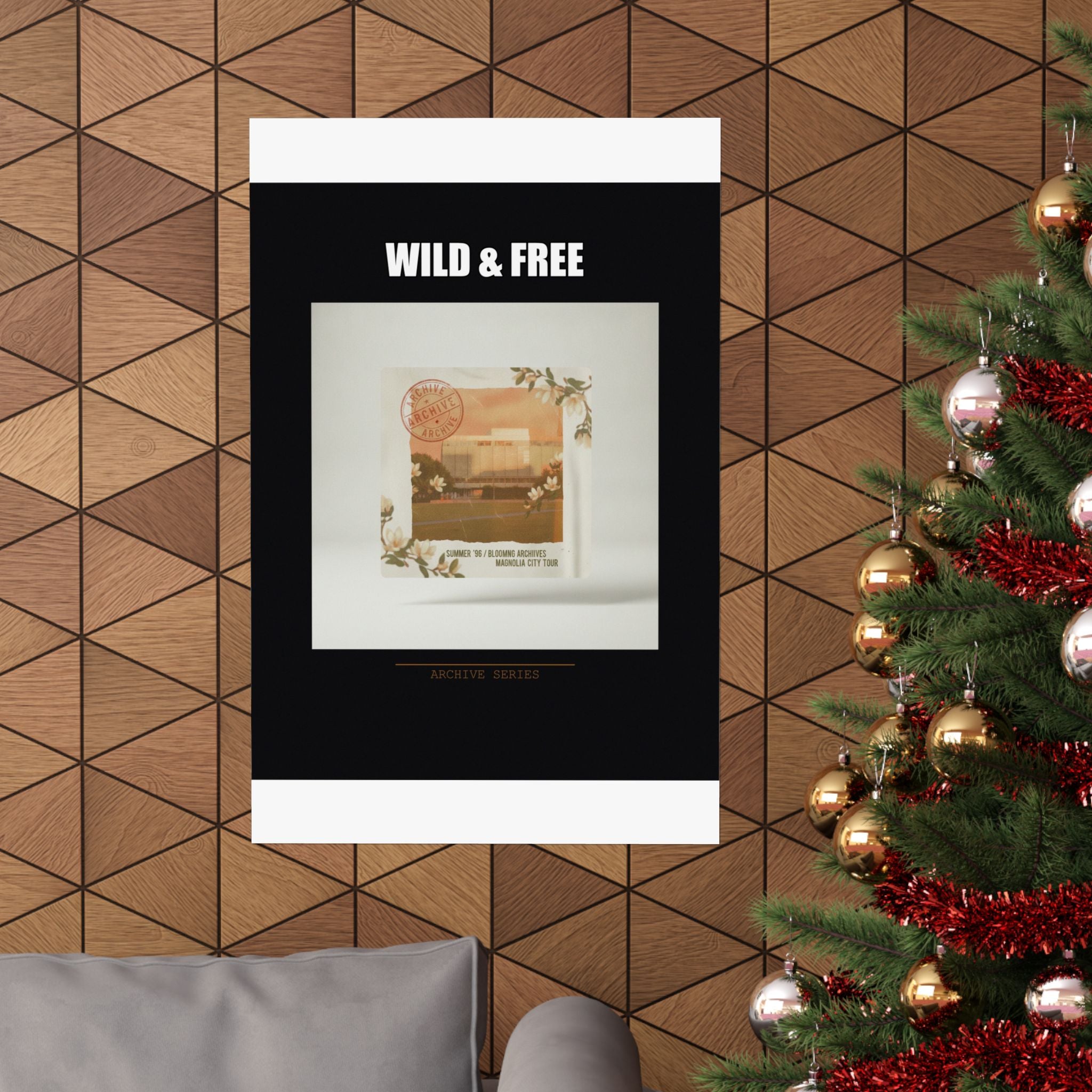 WILD & FREE Vintage Magnolia Archive Matte Poster