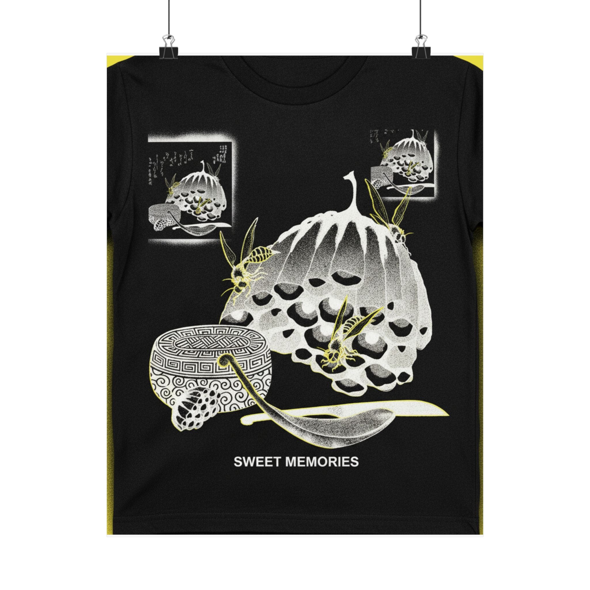 Streetwear Collage — Hives With Wasps, And A Box With A Spoon For Honey — Matte Poster
