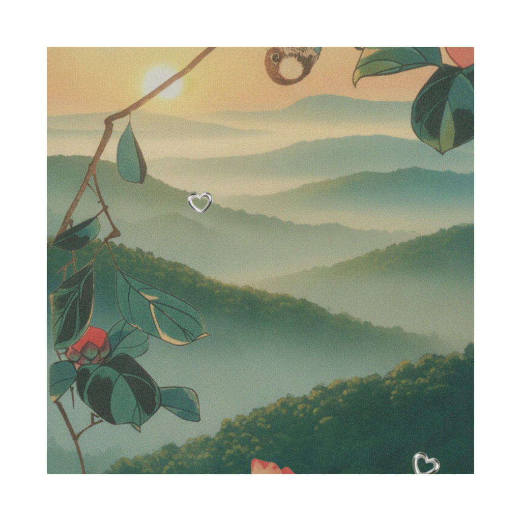 Scenic Nature — Camellia And Bullfinch — Matte Poster