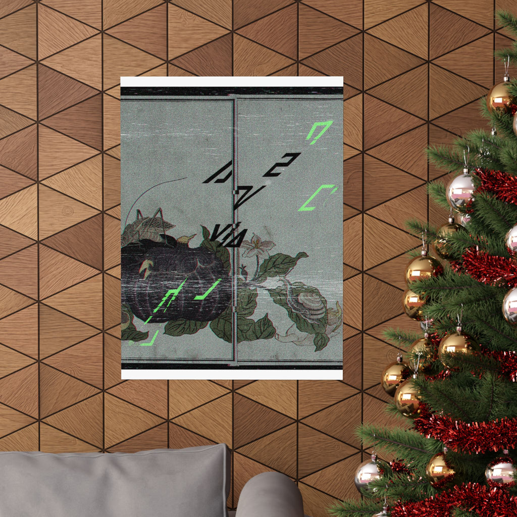 Glitch Culture — Land Snail (Katatsumuri); Giant Katydid (Kutsuwamushi), From The Picture Book Of — Matte Poster