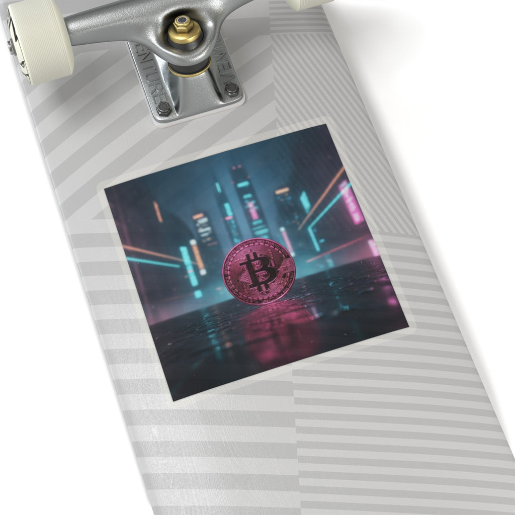 Neon Noir — Coin — Kiss-Cut Sticker