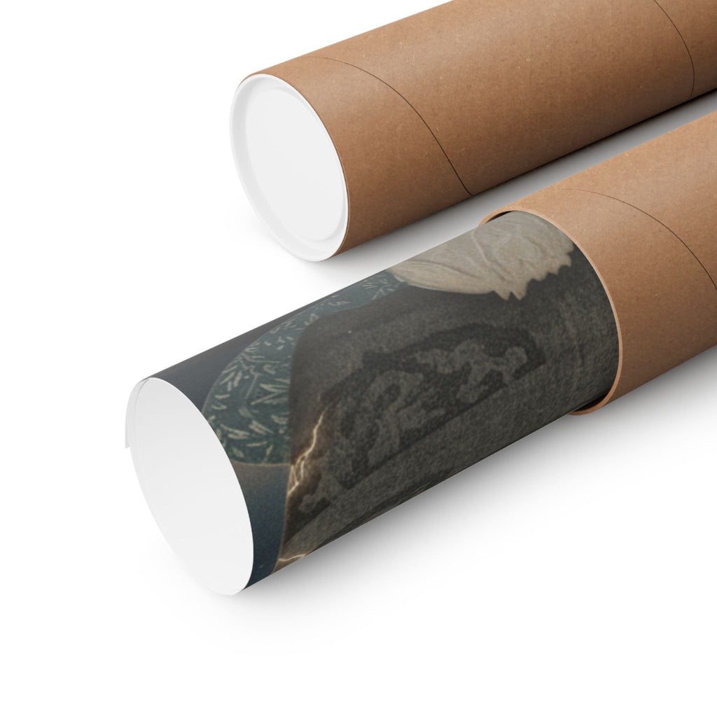 Dramatic Storm — Fire-Holder And Tea-Box — Matte Poster