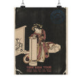 Vintage Bootleg — Young Woman Leaning Over A Tall Lamp — Matte Poster