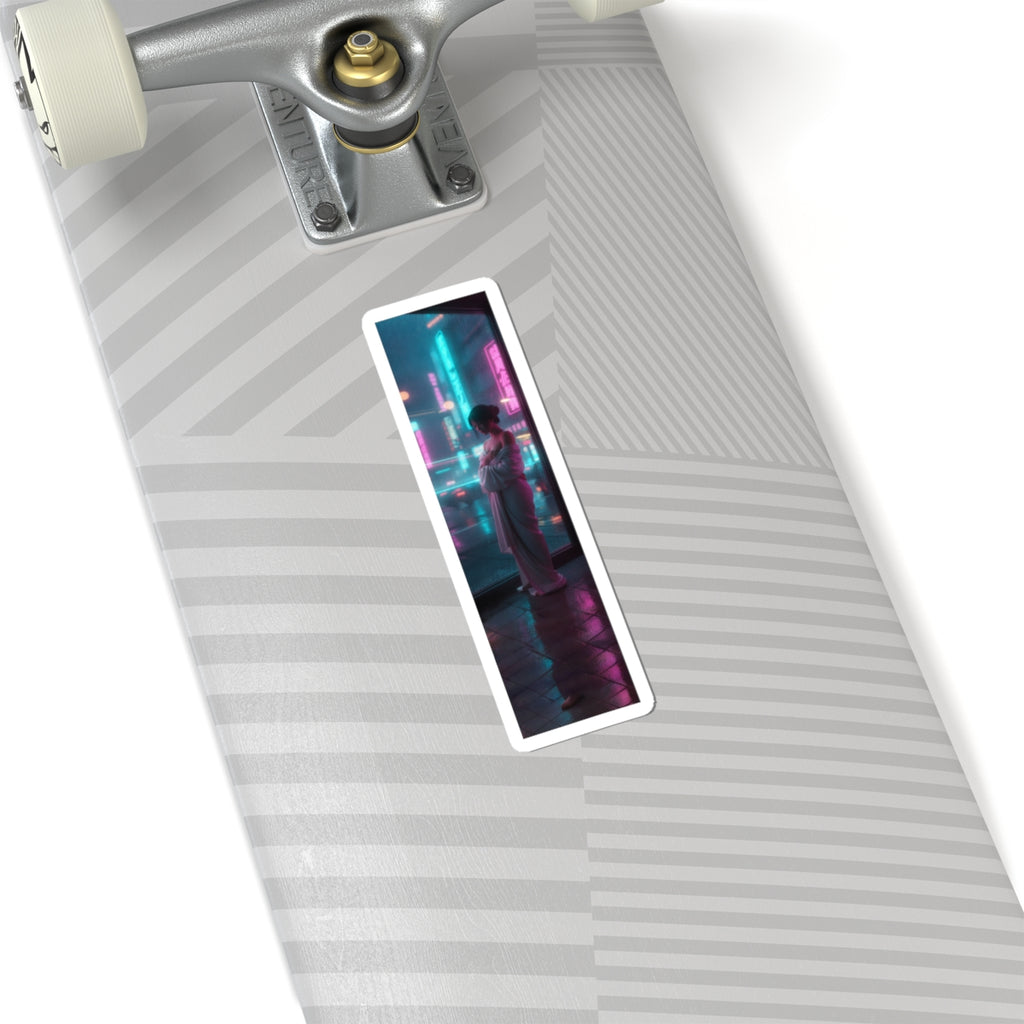 Neon Noir — Girl Drying Herself After Her Bath — Kiss-Cut Sticker