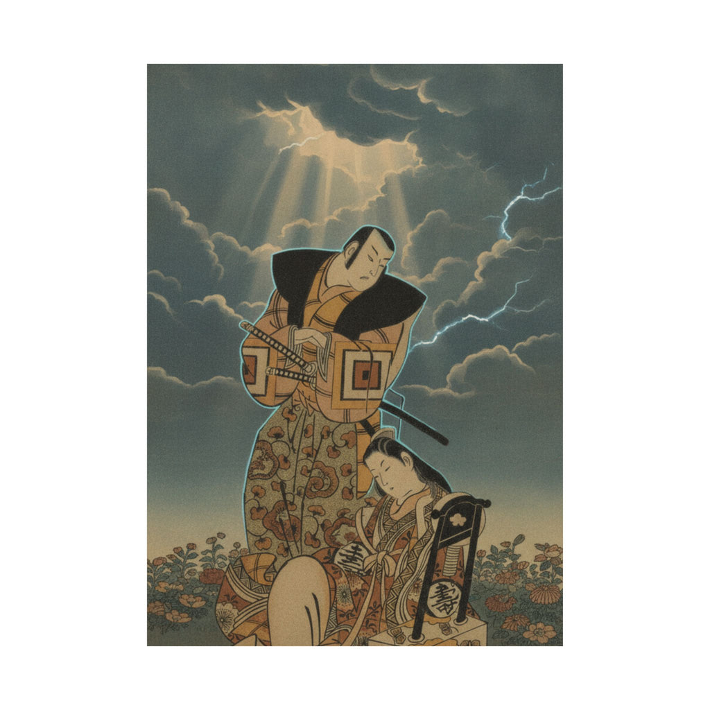 Dramatic Storm — The Actor, Ichikawa Danjuro I, 1660–1704 As A Woman In Unidentified Role — Matte Poster