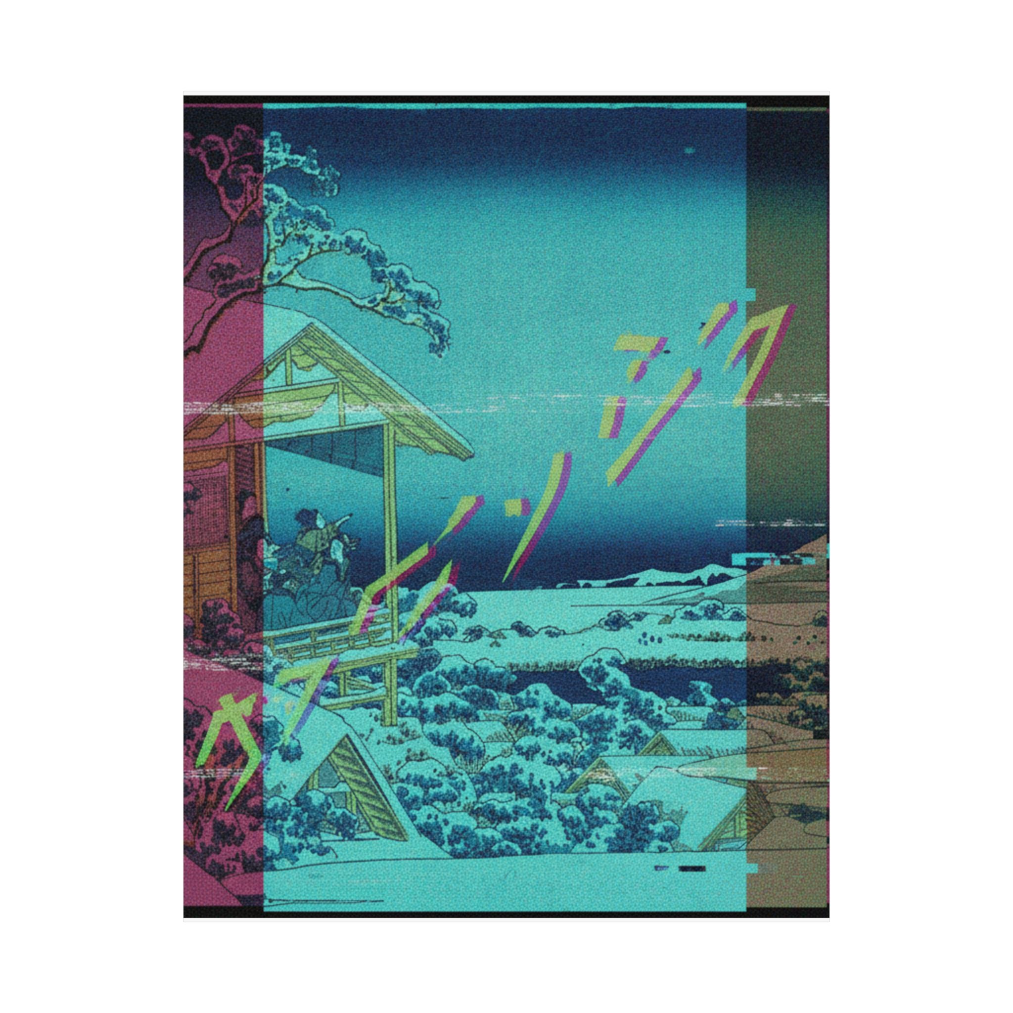 Glitch Culture — Morning After The Snow At Koishikawa In Edo (Koishikawa Yuki No Ashita),  From T — Matte Poster