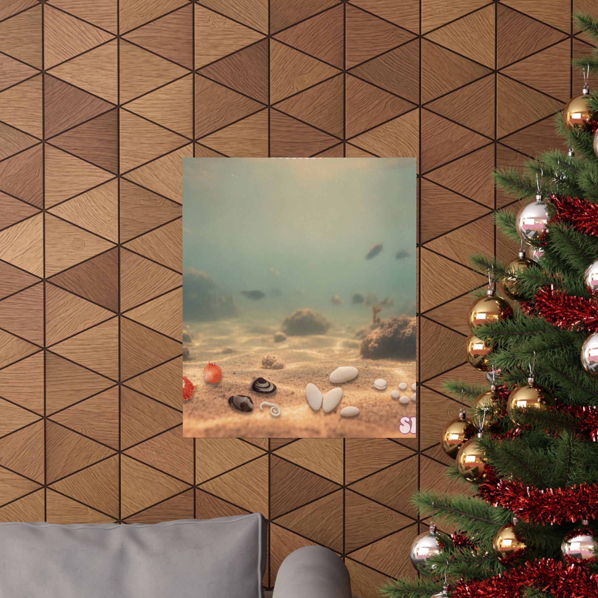 Scenic Nature — Shells Under Water — Matte Poster