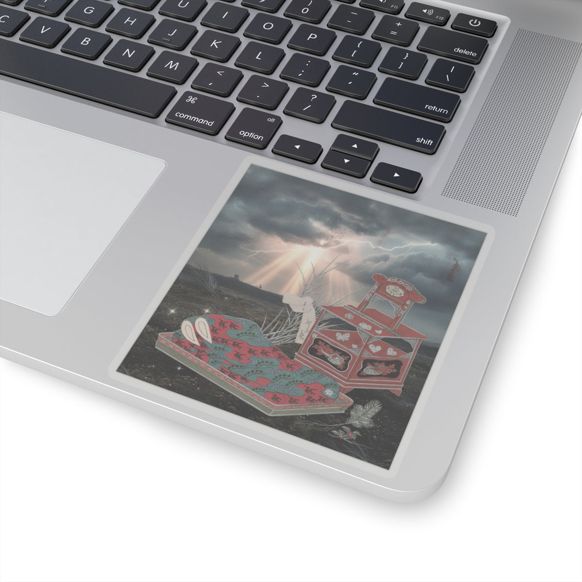 Dramatic Storm — Cabinet For The Toilet And Bed-Clothes — Kiss-Cut Sticker