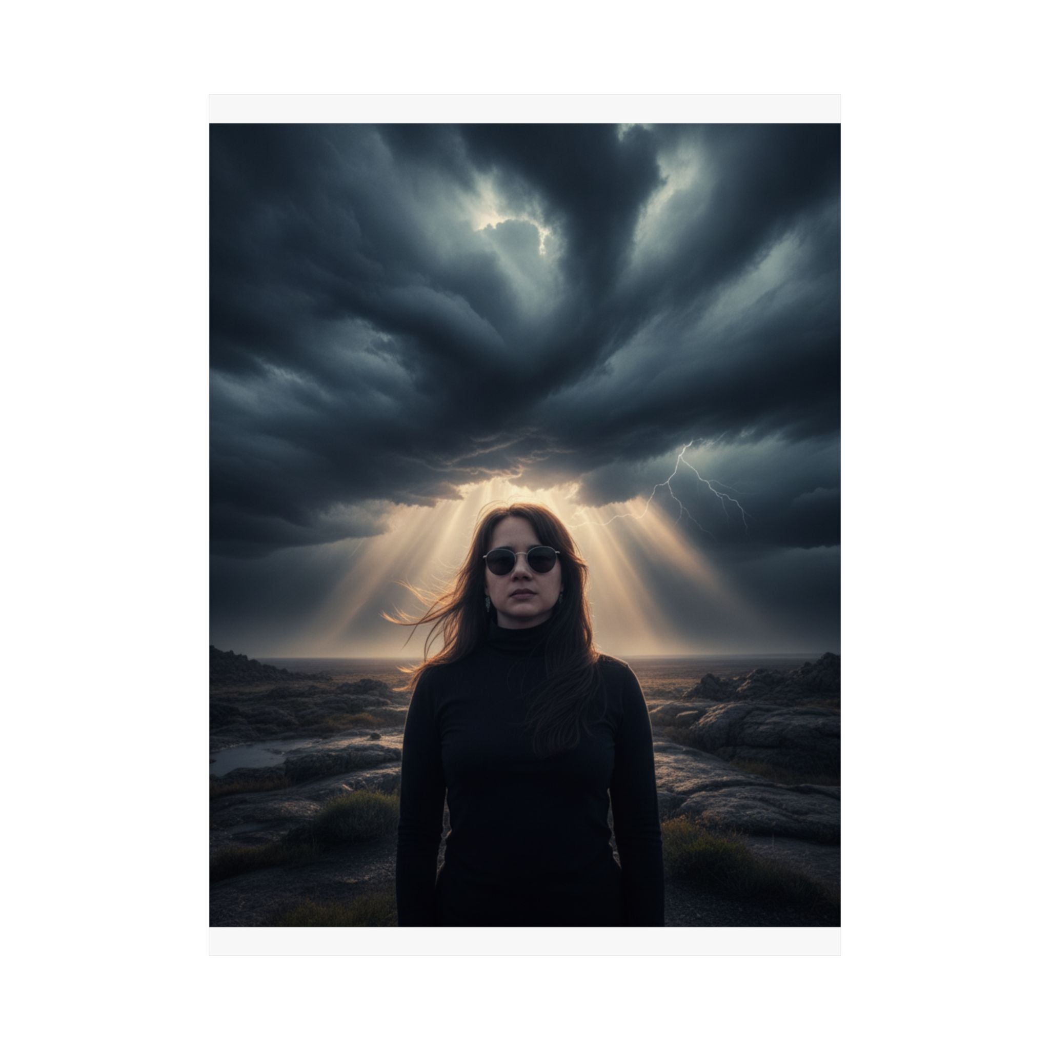 Dramatic Storm — Person — Matte Poster
