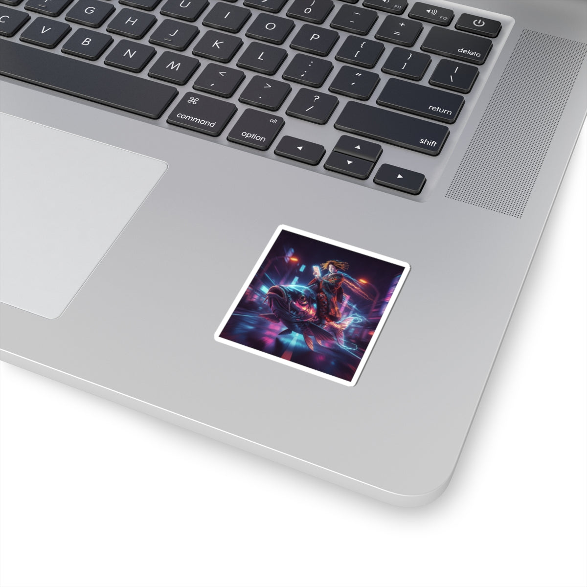 Fast Furious — Courtesan Seated On A Carp — Kiss-Cut Sticker