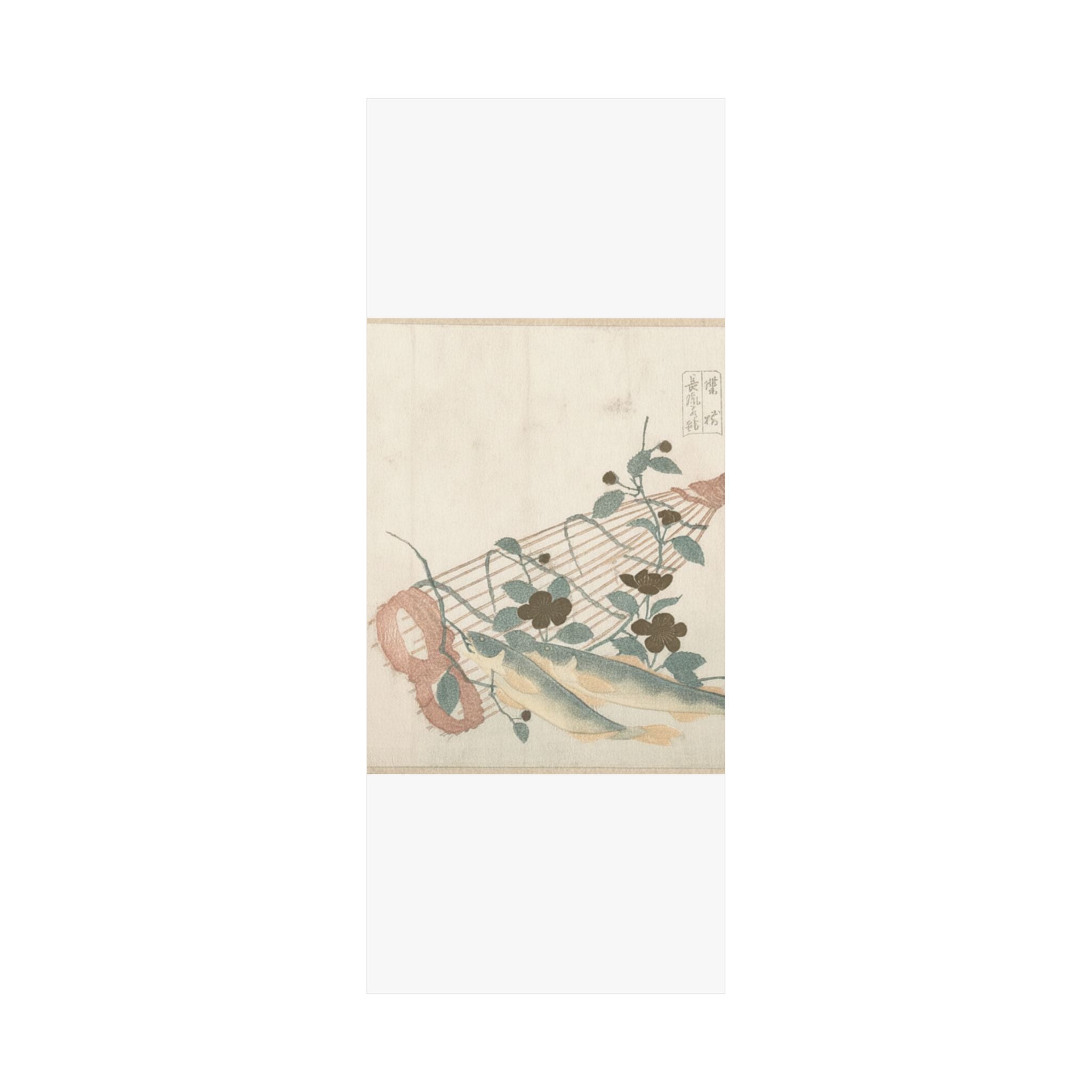 Botanical — Sweet Fishes Of The Nagara River, With Baskets And Flowers — Matte Poster